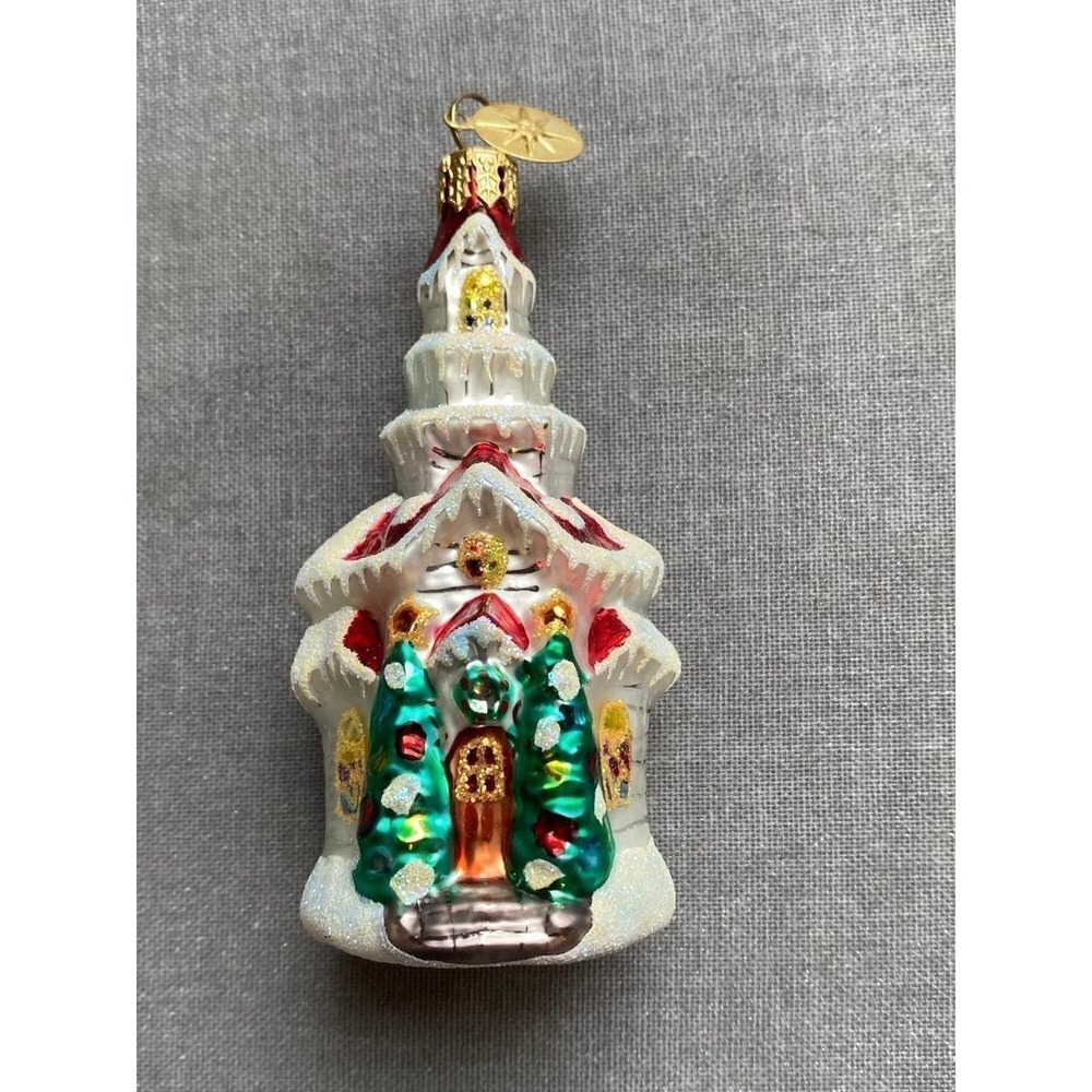 Christopher Radko Ornament Church Holiday Christmas s25
